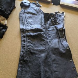 Women's Motorcycle Leather Chaps